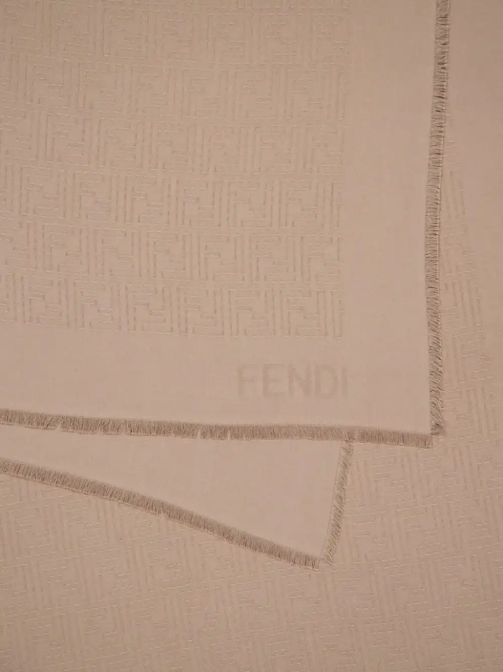 Cheap FENDI logo-embroidered silk shawl