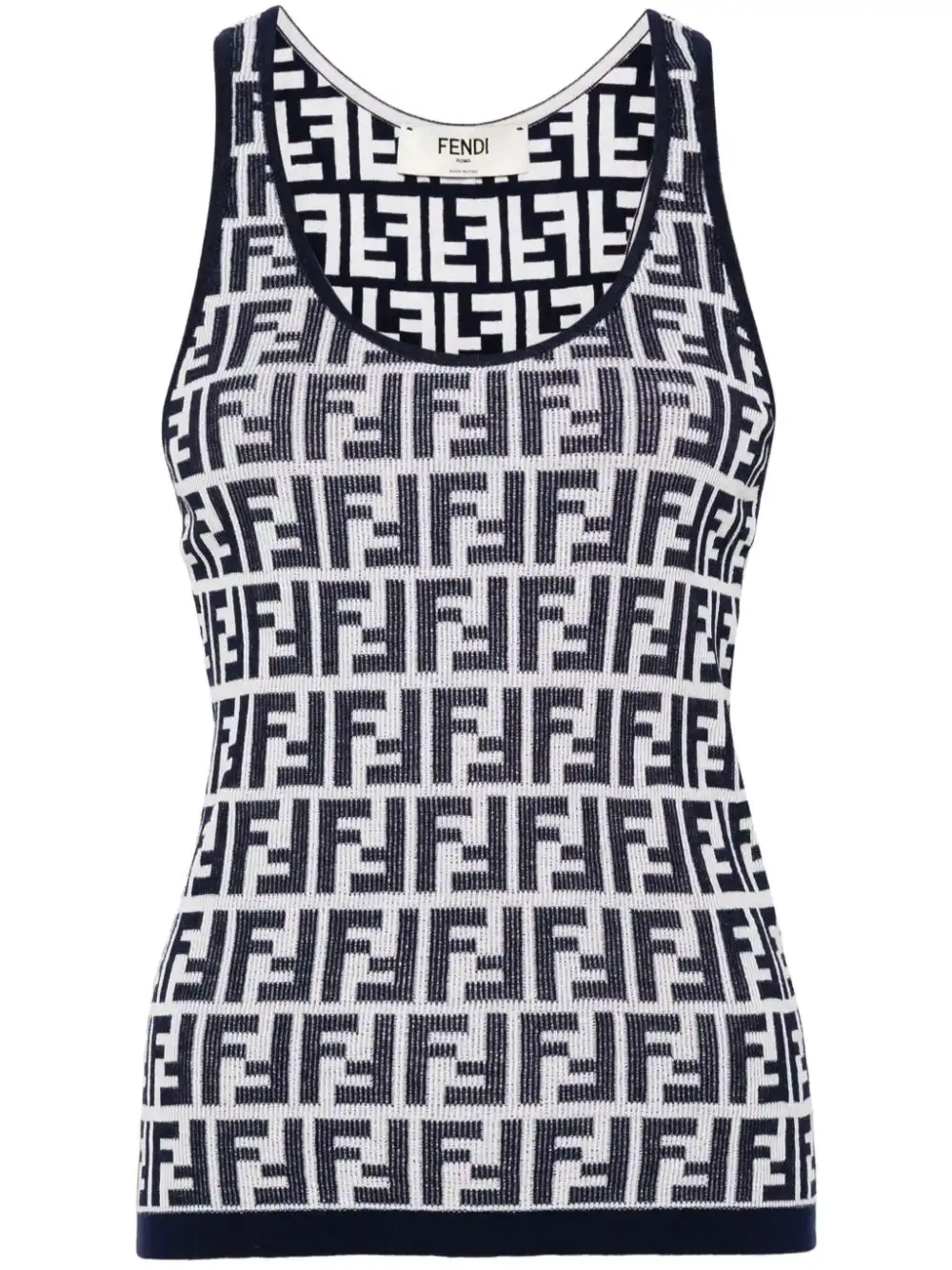 Affordable FENDI jacquard-logo knitted top