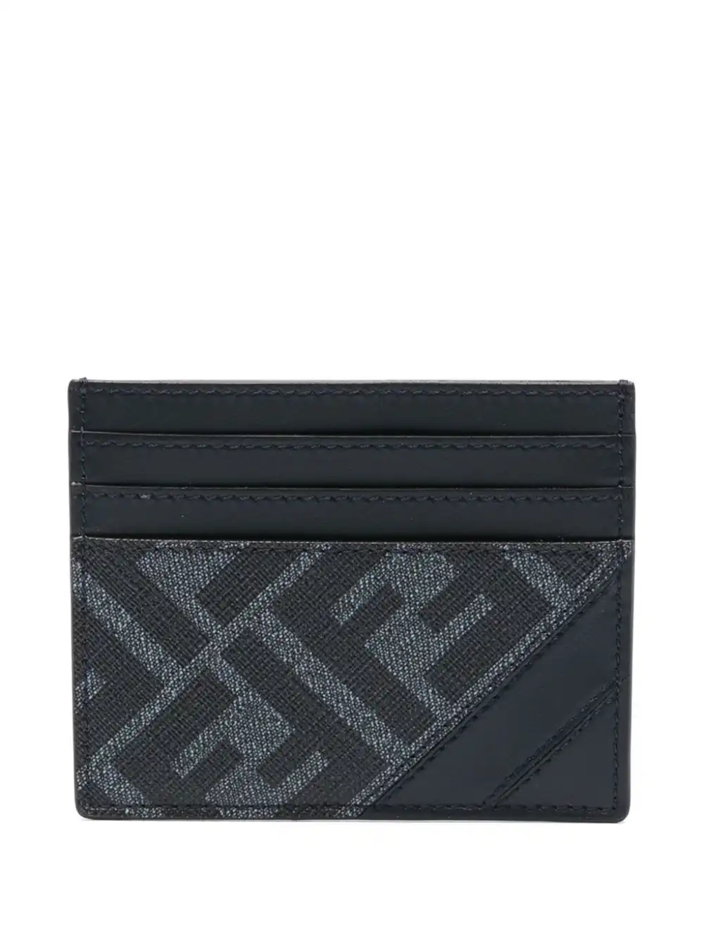 Affordable FENDI Diagonal leather card holder