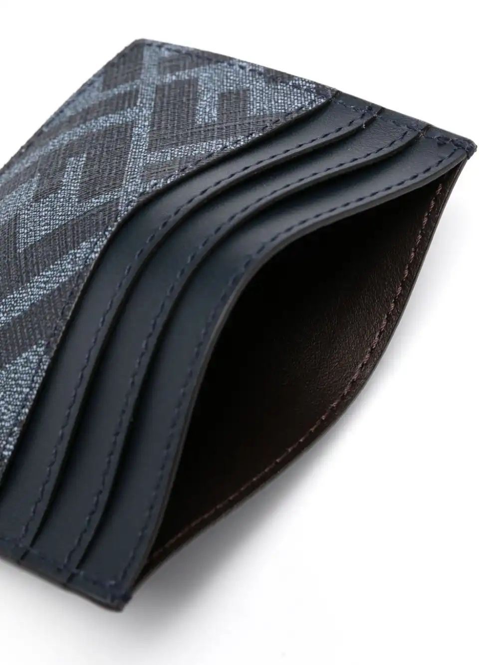 Affordable FENDI Diagonal leather card holder