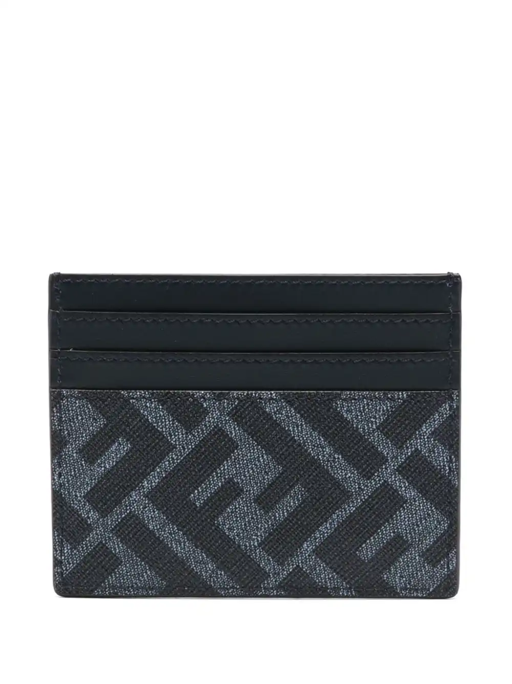 Affordable FENDI Diagonal leather card holder