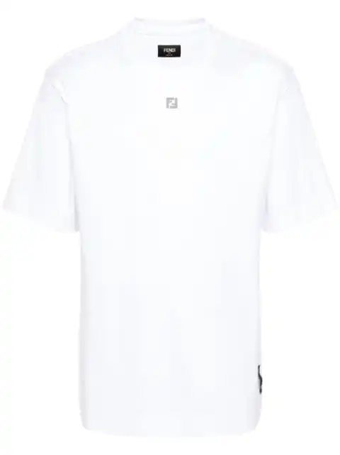 FENDI FF-plaque cotton T-shirt