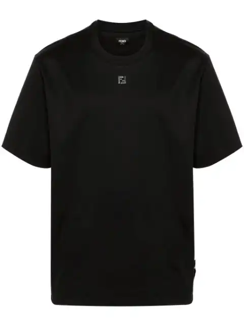 FENDI FF-plaque cotton T-shirt