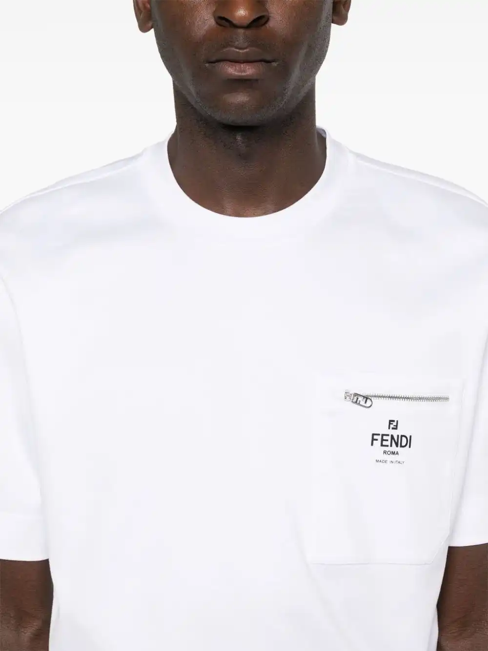 Affordable FENDI logo-print cotton T-shirt