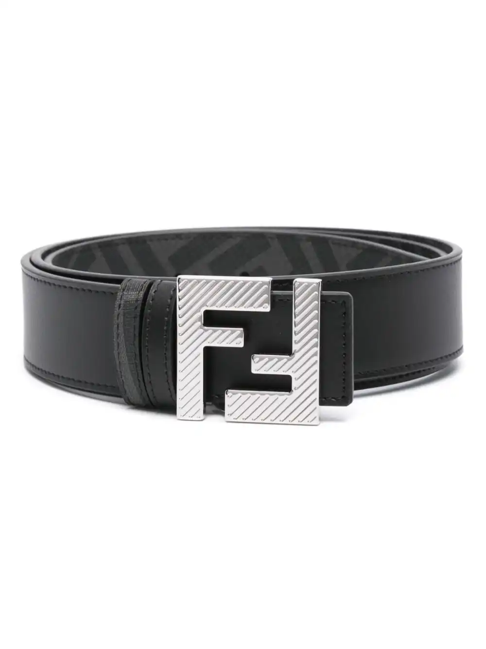 Affordable FENDI FF-motif leather belt