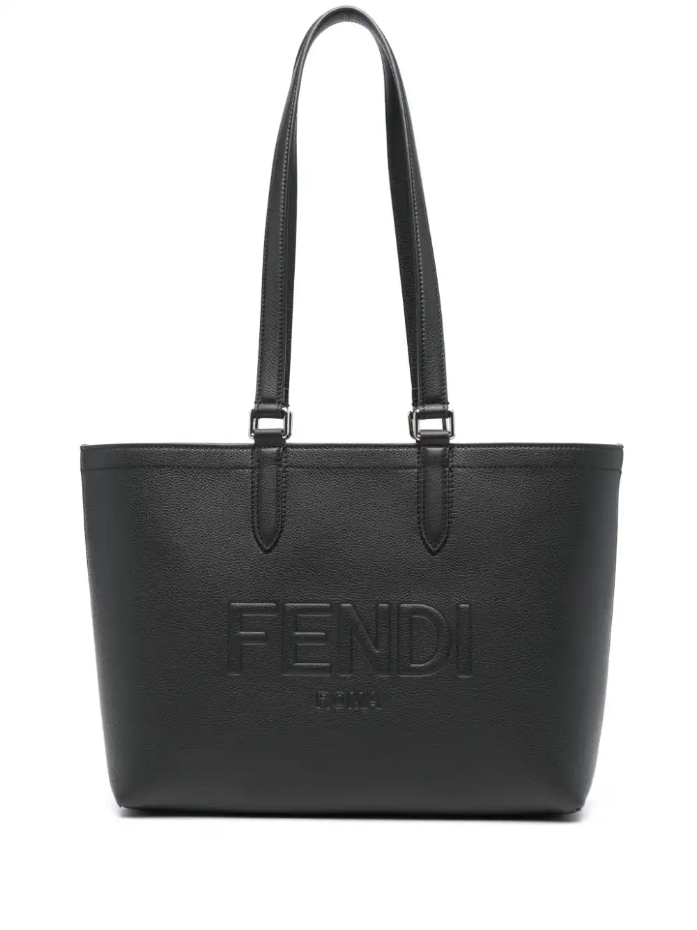 Cheap FENDI Roma logo-embossed leather tote bag