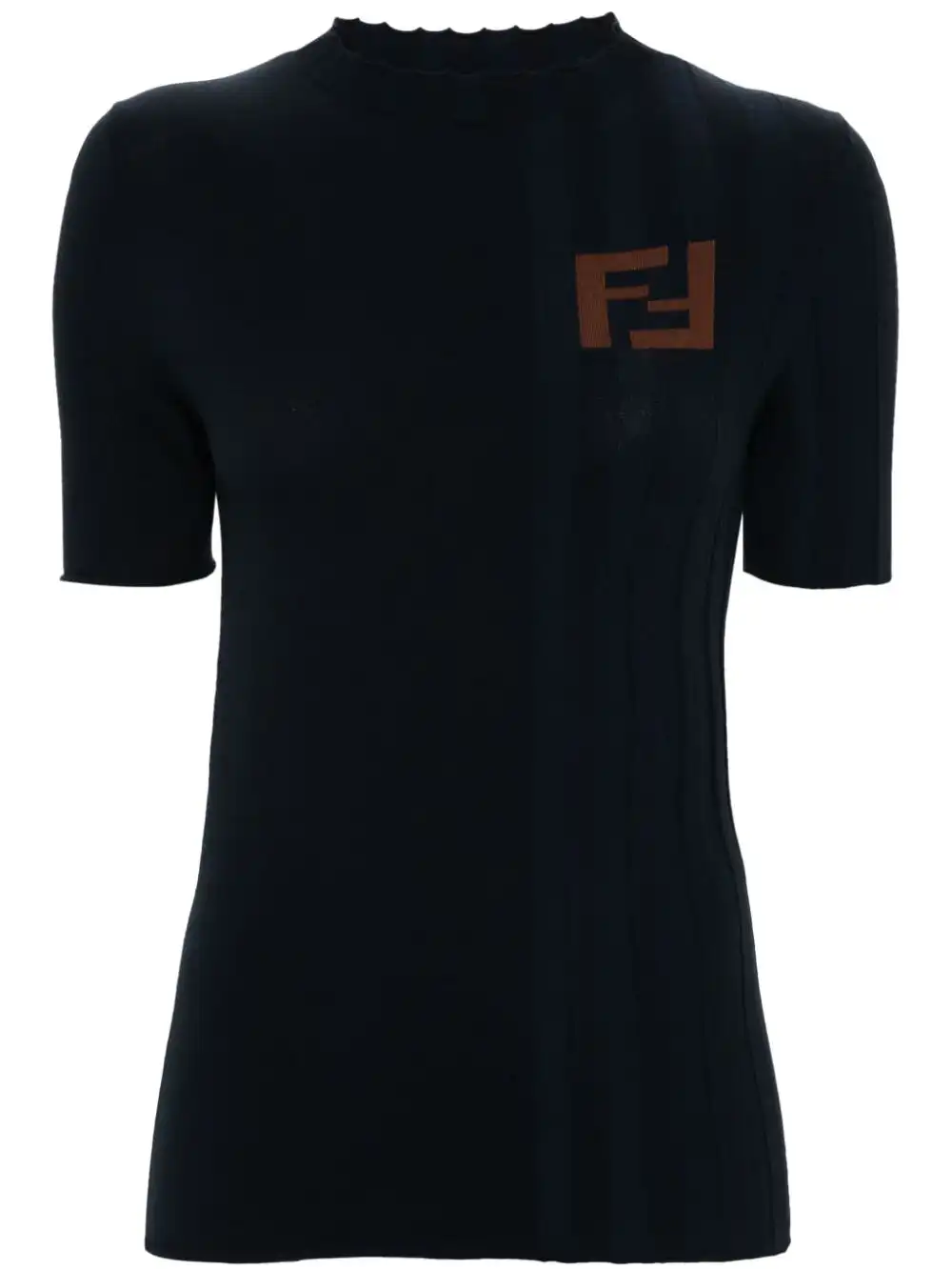 Affordable FENDI embroidered-logo knitted jumper