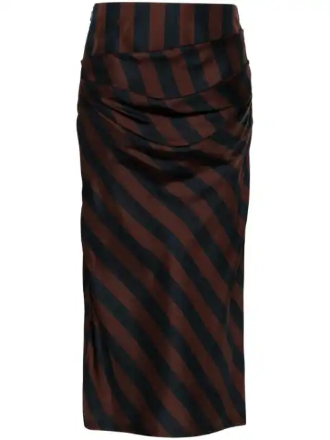 Affordable FENDI Pequin-stripe midi skirt