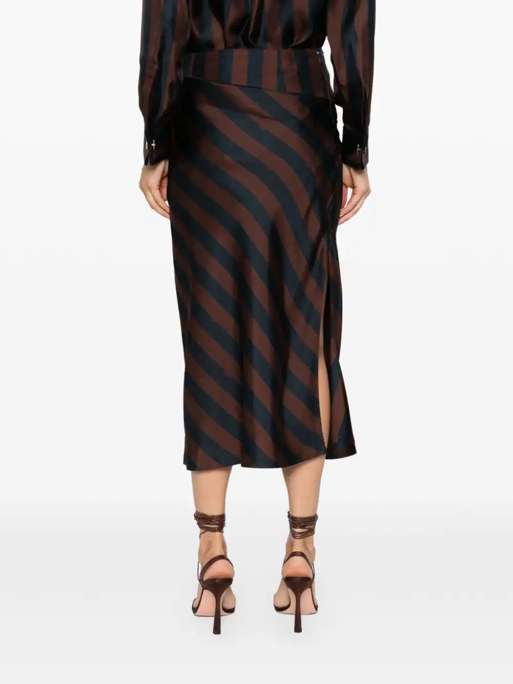 Affordable FENDI Pequin-stripe midi skirt