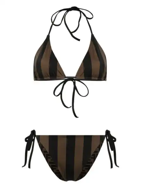 FENDI reversible triangle-cup bikini