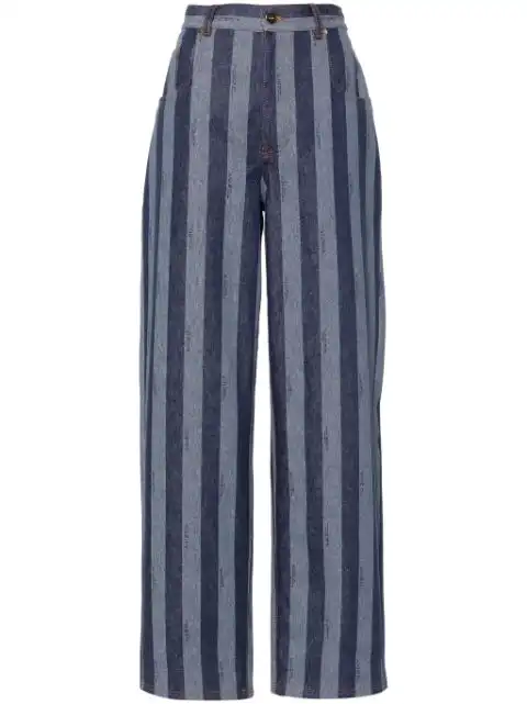 FENDI Pequin striped straight-leg jeans