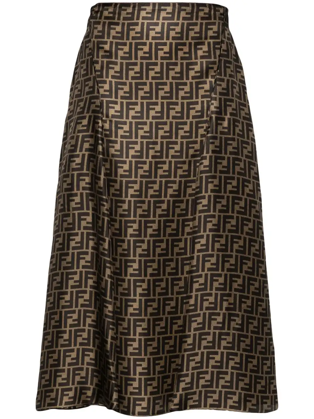 Cheap FENDI FF-pattern print midi skirt