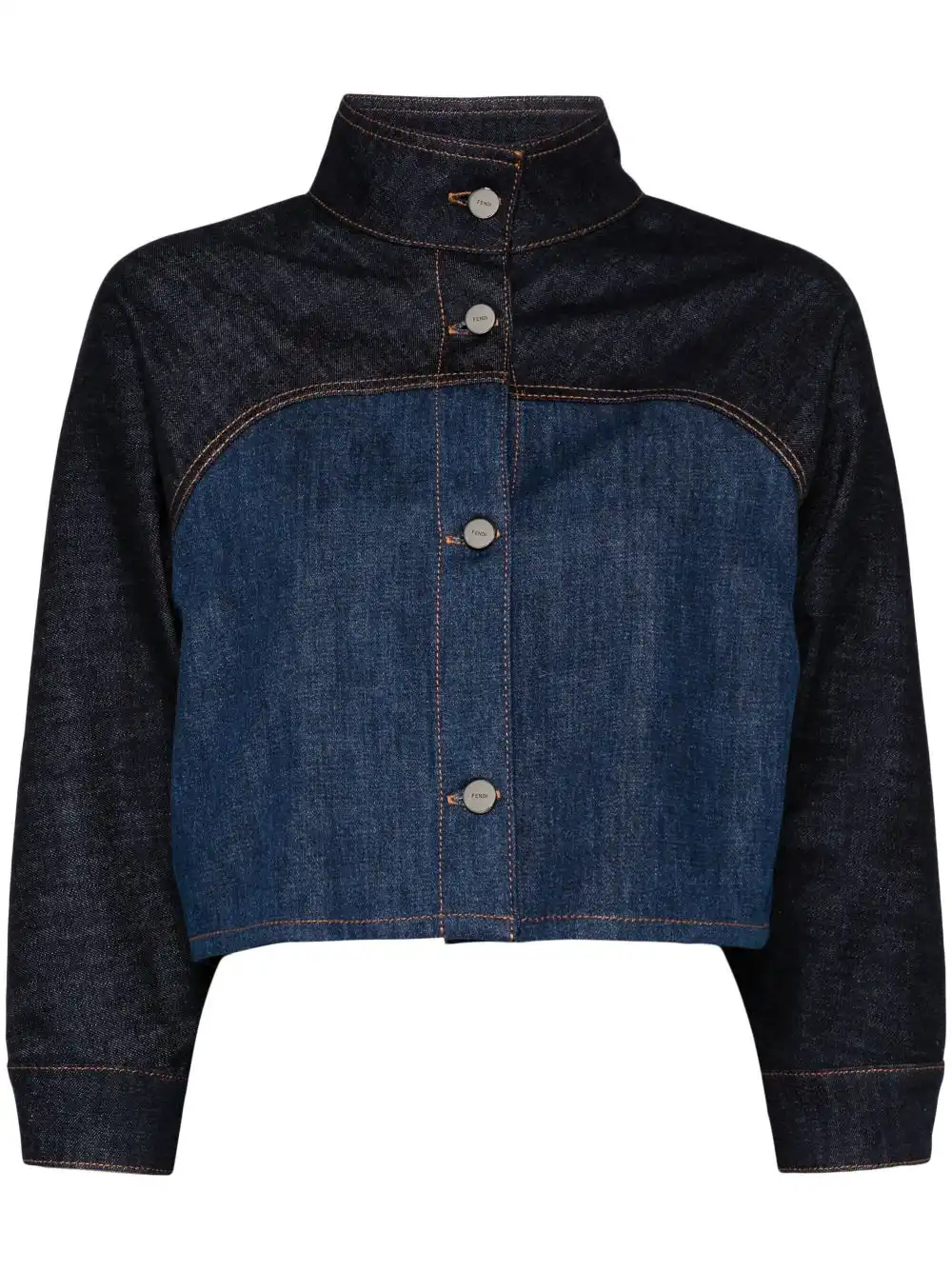 Cheap FENDI two-tone denim jacket