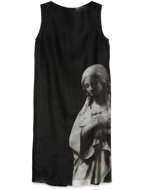 FENDI Roman statue-print midi dress