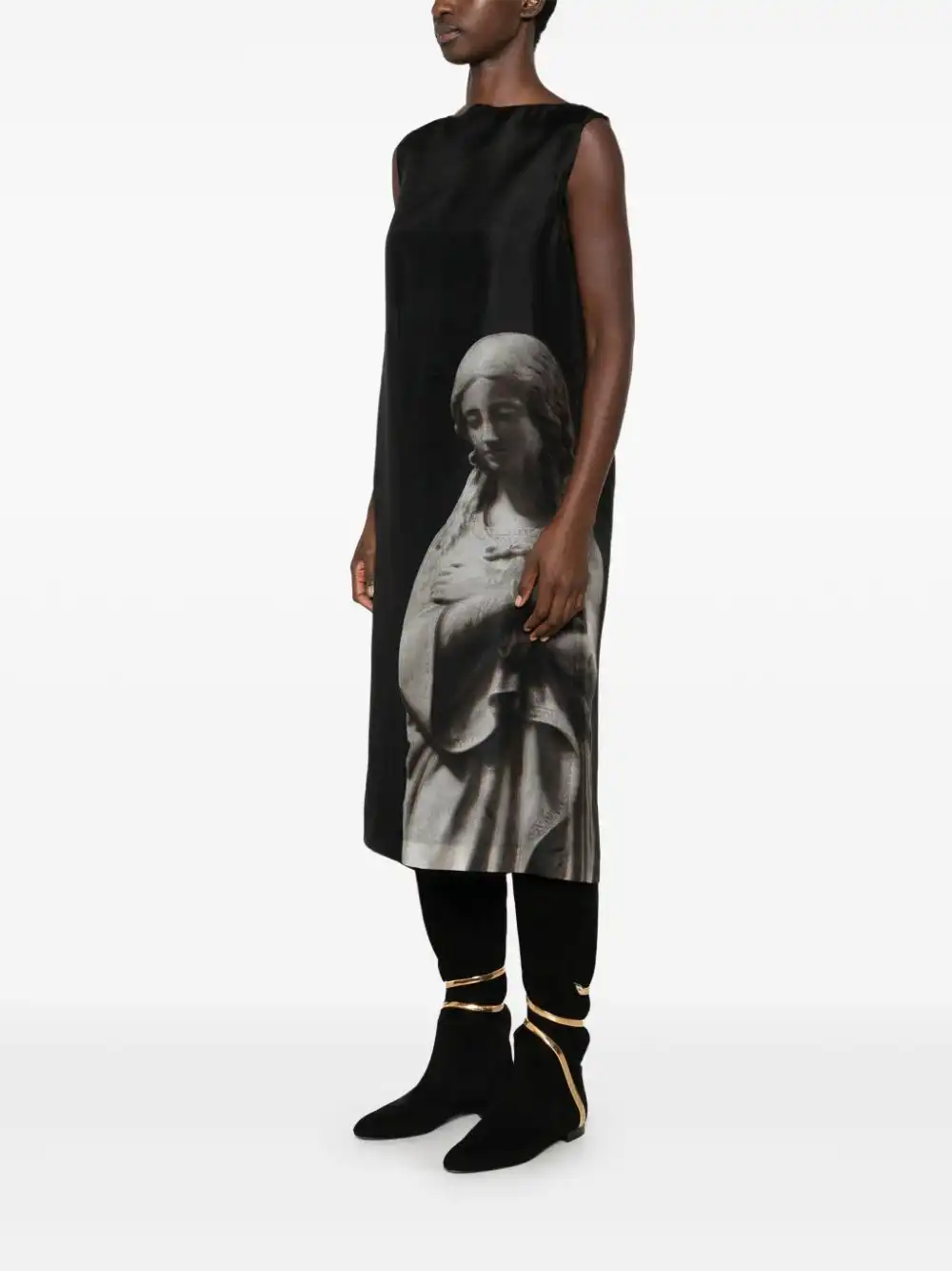 Cheap FENDI Roman statue-print midi dress