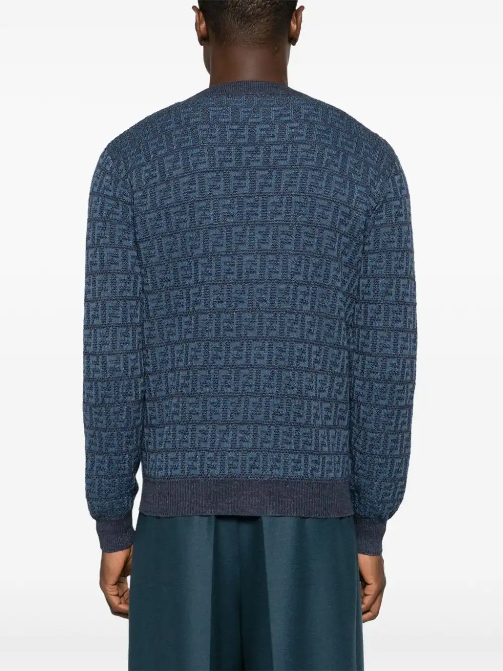 Affordable FENDI FF-jacquard knitted cardigan