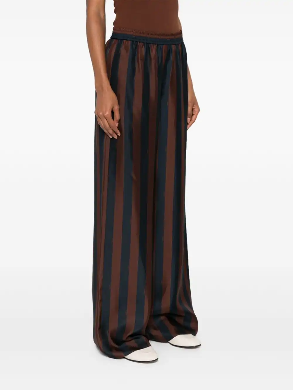 Affordable FENDI striped silk palazzo pants