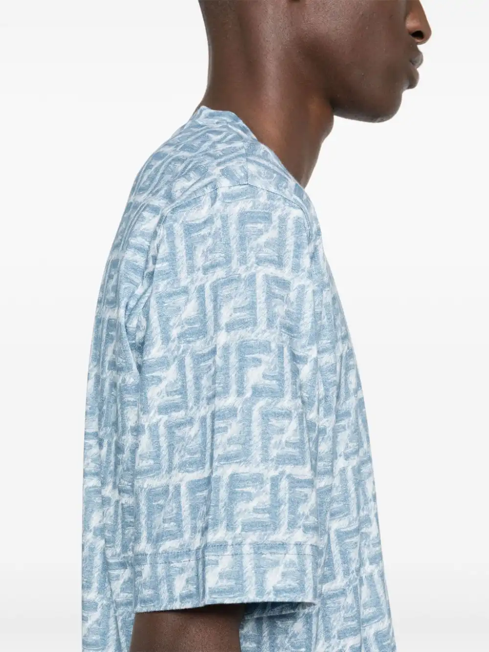 Affordable FENDI FF-print cotton T-shirt