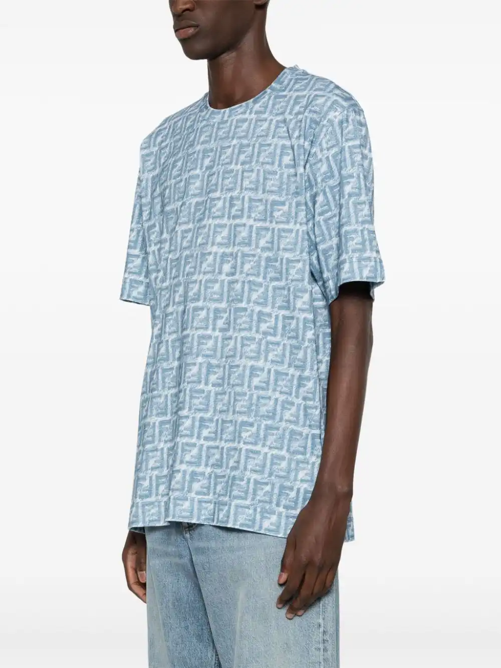 Affordable FENDI FF-print cotton T-shirt