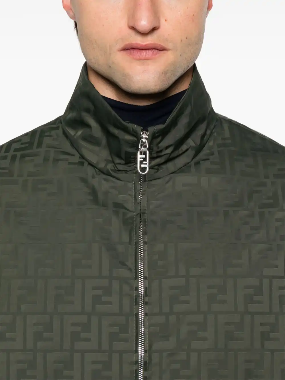 Cheap FENDI FF padded bomber jacket