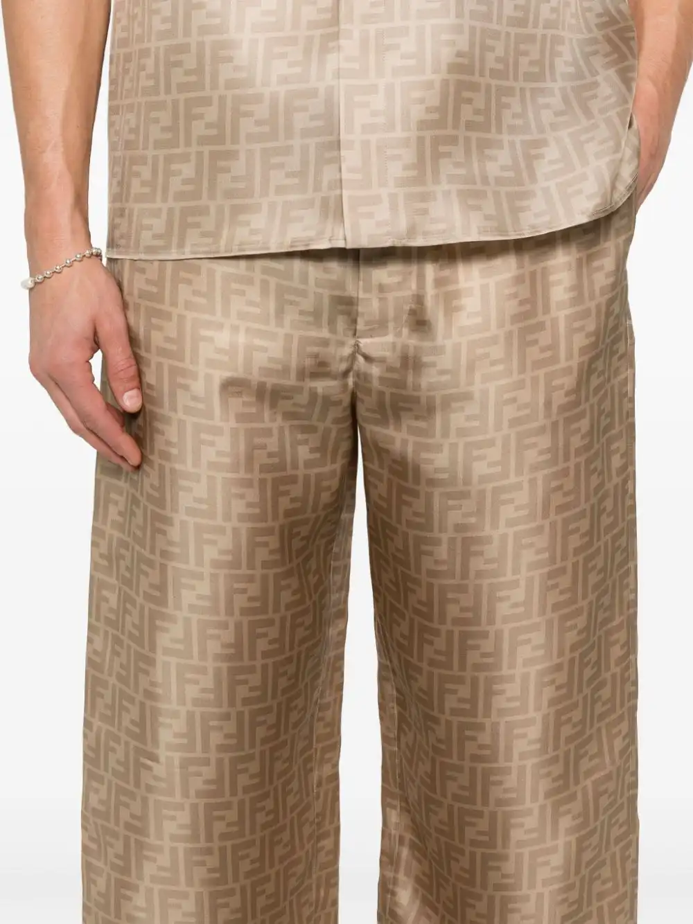 Affordable FENDI FF silk trousers