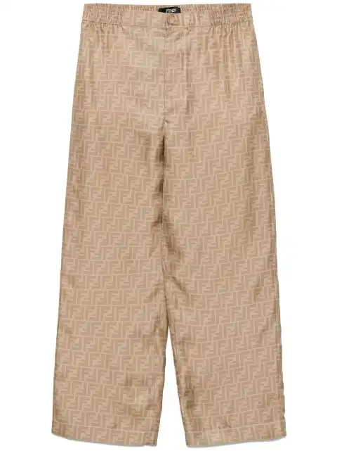 FENDI FF silk trousers