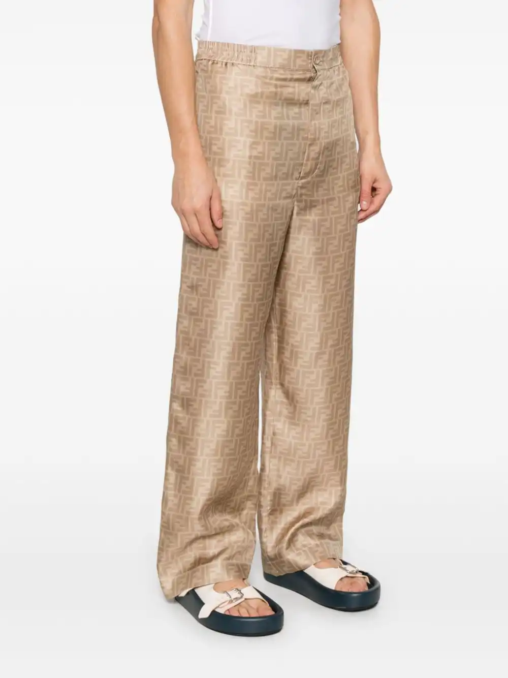 Affordable FENDI FF silk trousers