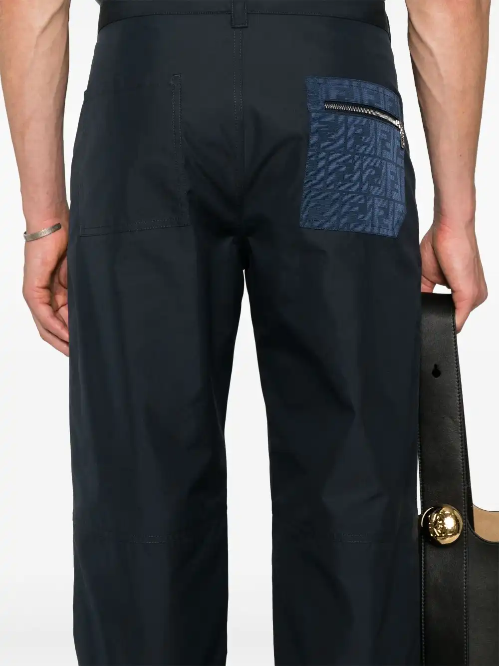 Cheap FENDI mid-rise tapered trousers