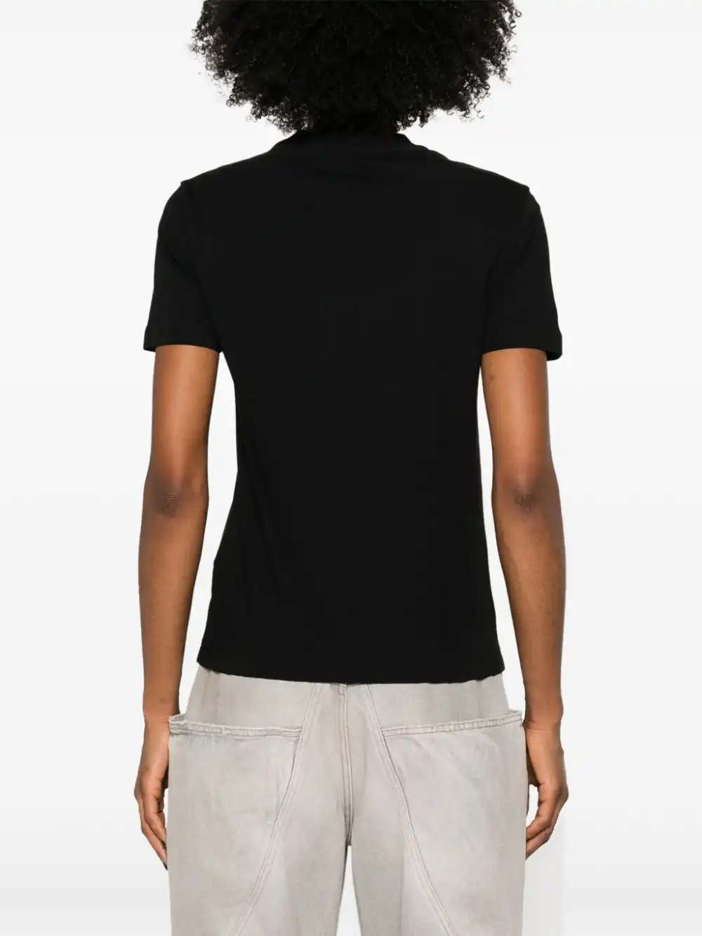 Affordable FENDI sequin logo-detail cotton T-shirt