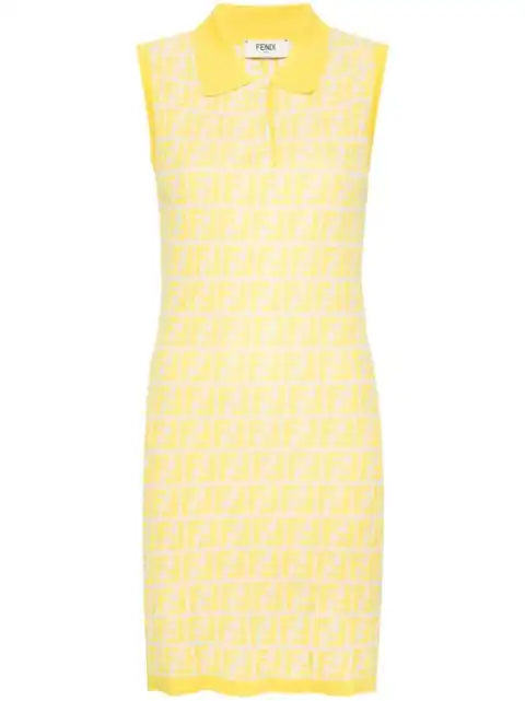 FENDI FF-motif polo dress