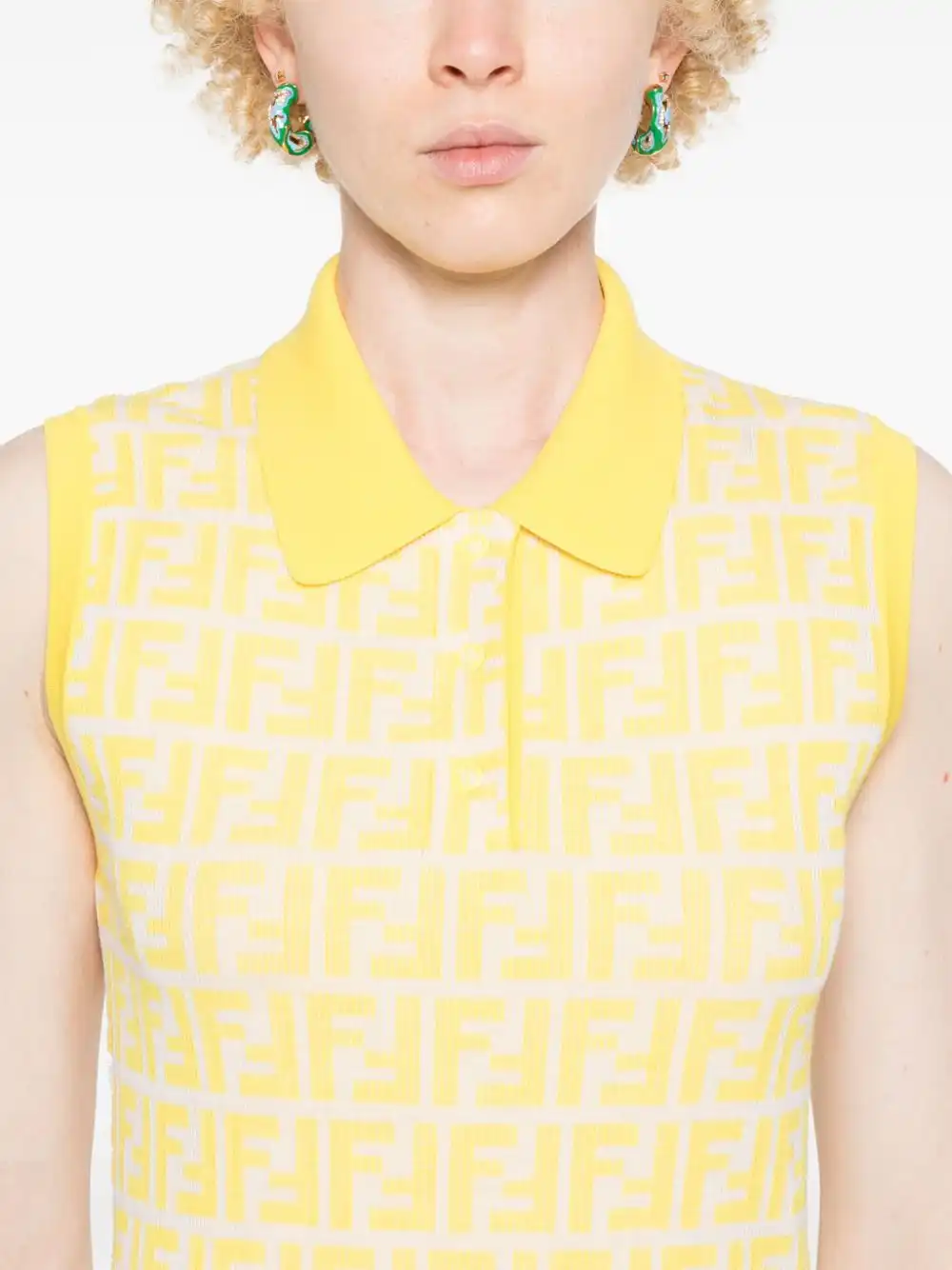 Cheap FENDI FF-motif polo dress