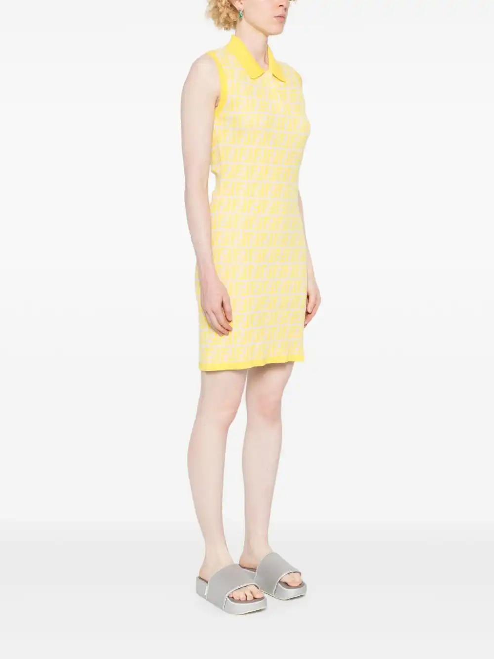 Cheap FENDI FF-motif polo dress