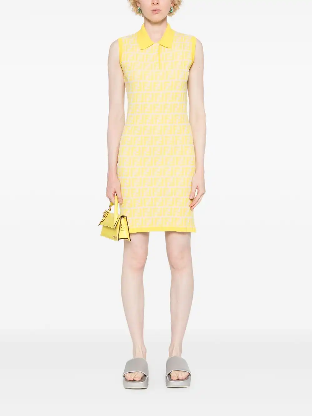 Cheap FENDI FF-motif polo dress