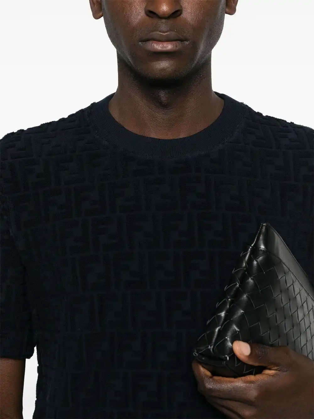 Affordable FENDI FF-jacquard terry T-shirt