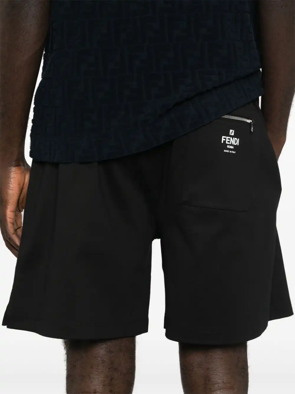 Affordable FENDI logo-print track shorts