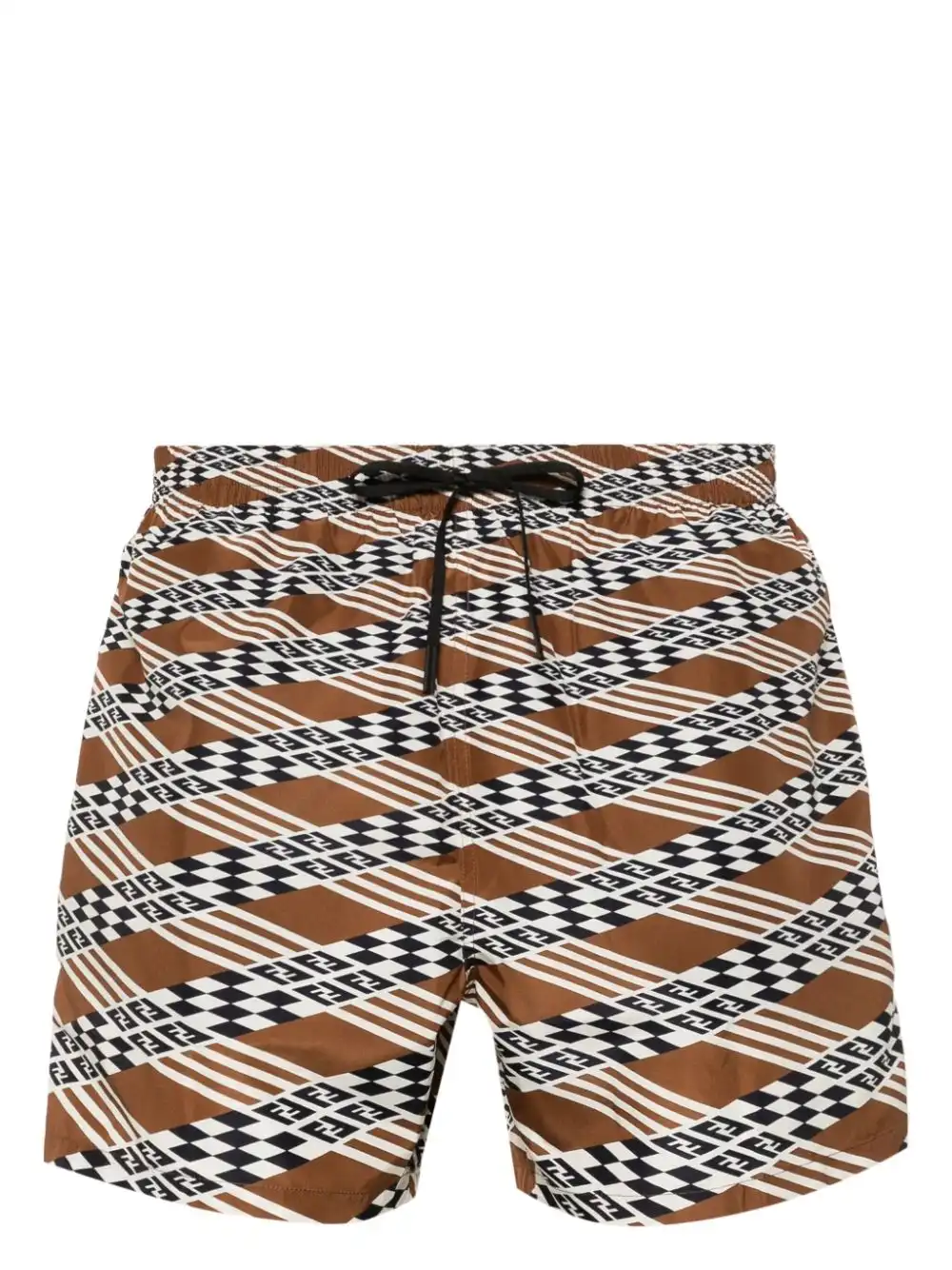 Cheap FENDI geometric-print swim shorts