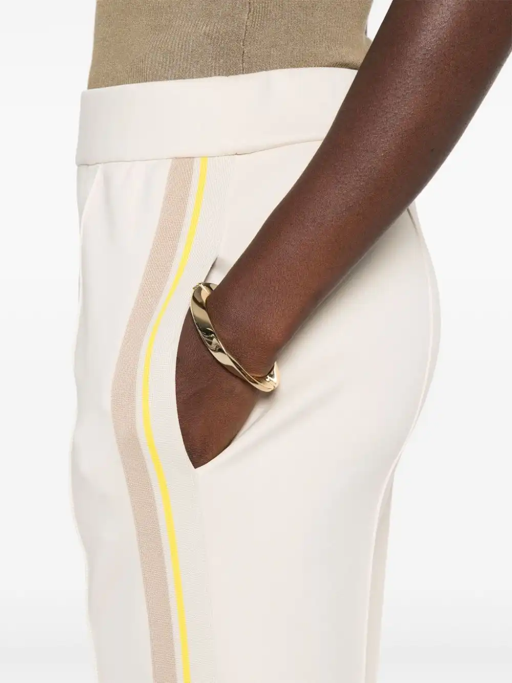 Cheap FENDI striped high-waist track trousers