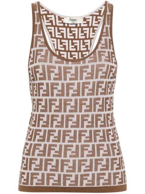 FENDI FF-pattern racerback tank top