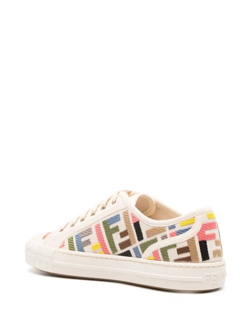 Affordable FENDI Domino canvas sneakers