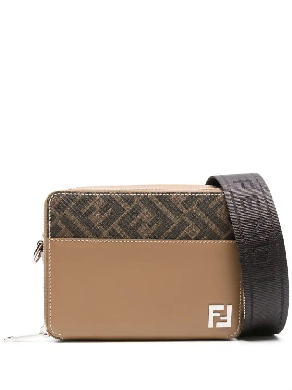 Cheap FENDI FF-motif leather shoulder bag