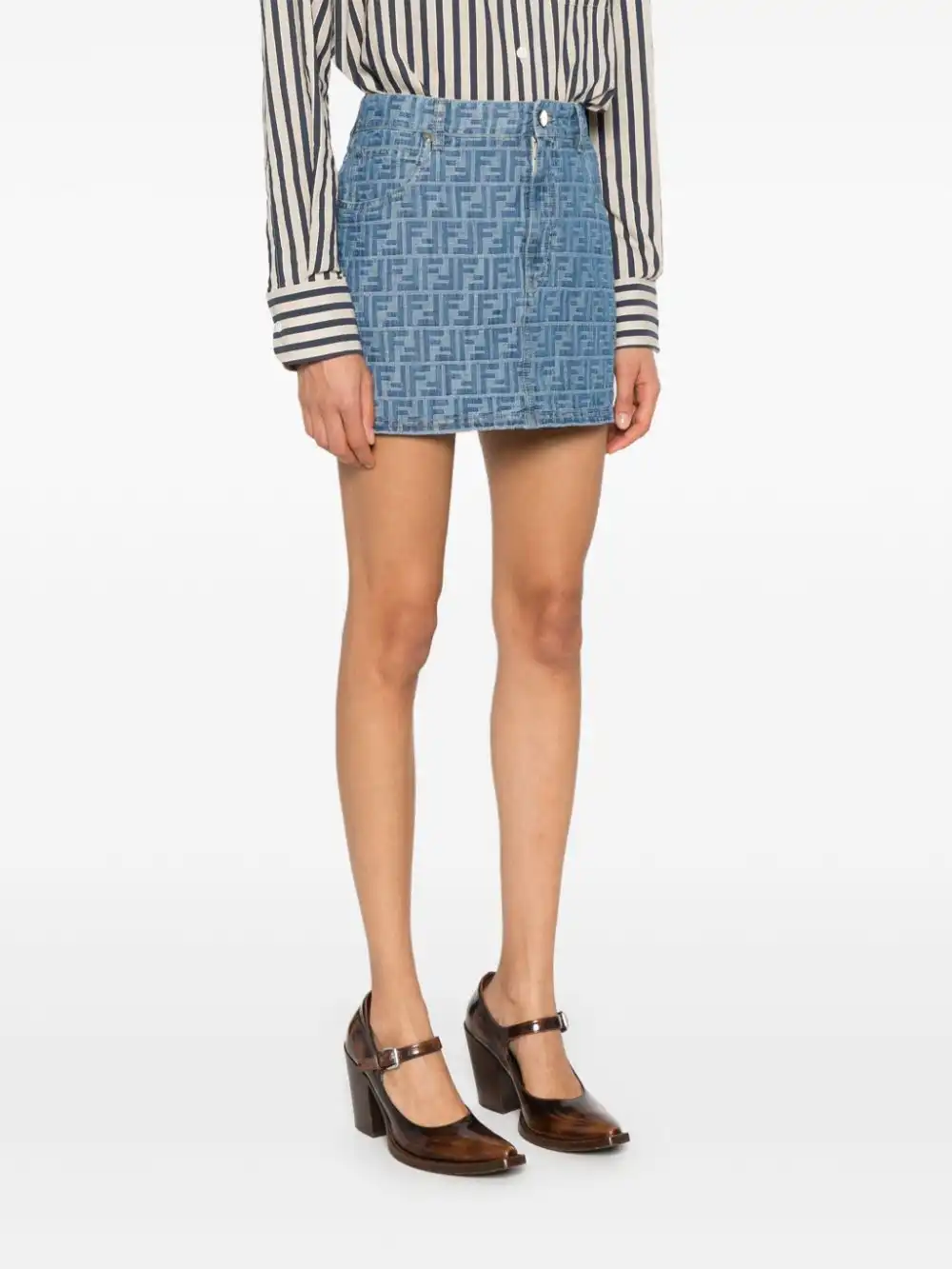 Affordable FENDI FF-motif mini skirt