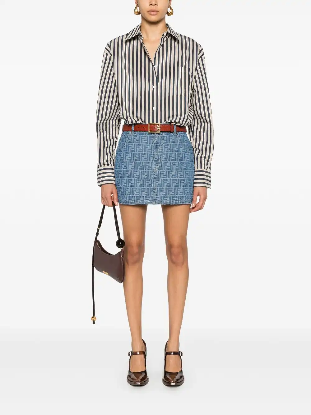 Affordable FENDI FF-motif mini skirt