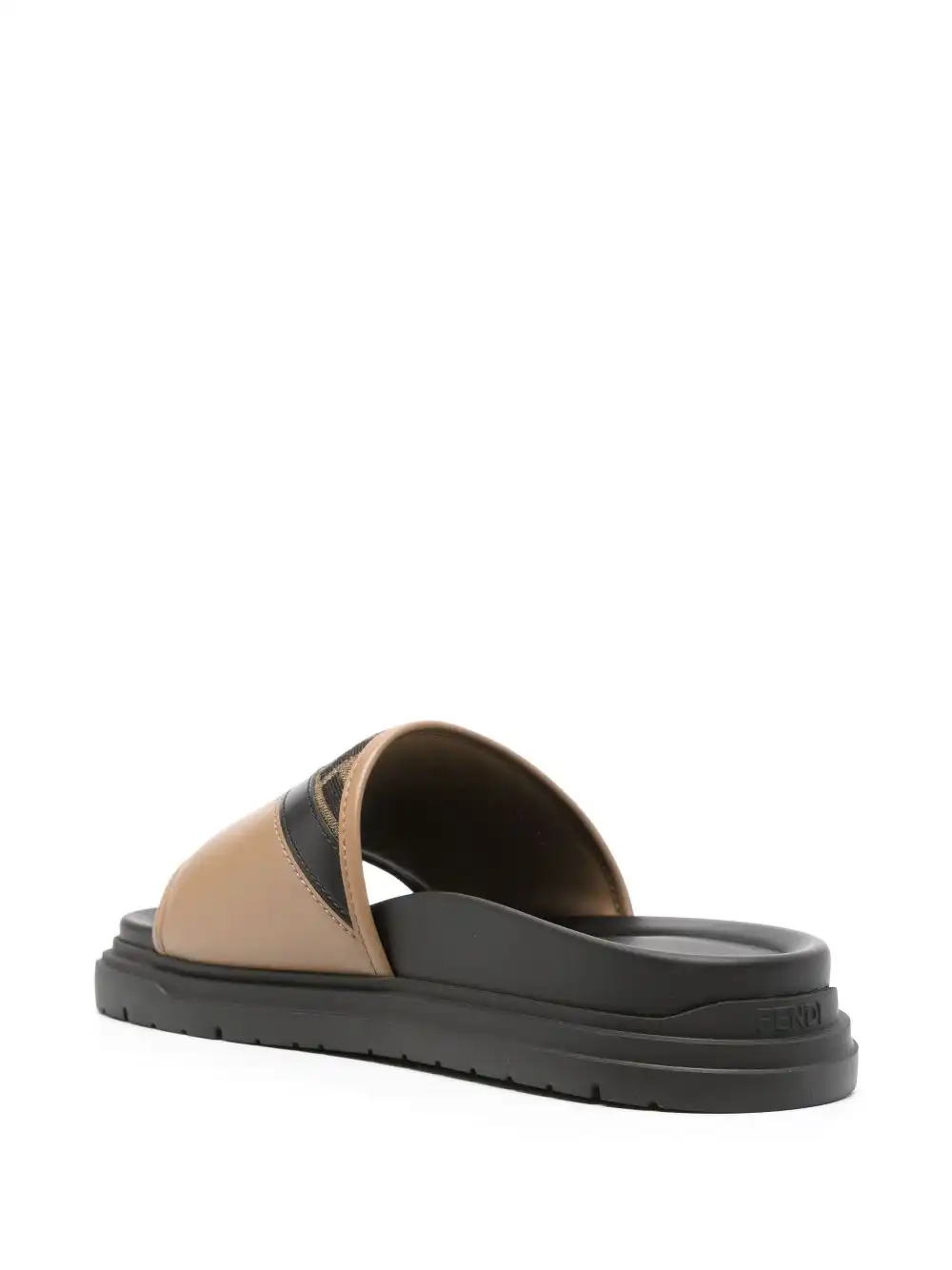 Cheap FENDI Diagonal padded slides