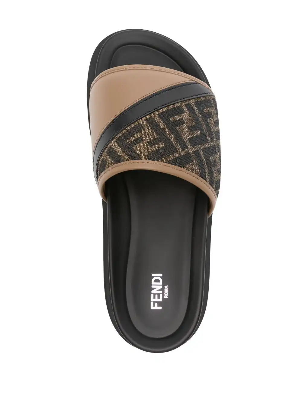 Cheap FENDI Diagonal padded slides