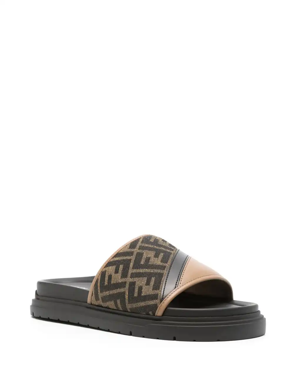 Cheap FENDI Diagonal padded slides