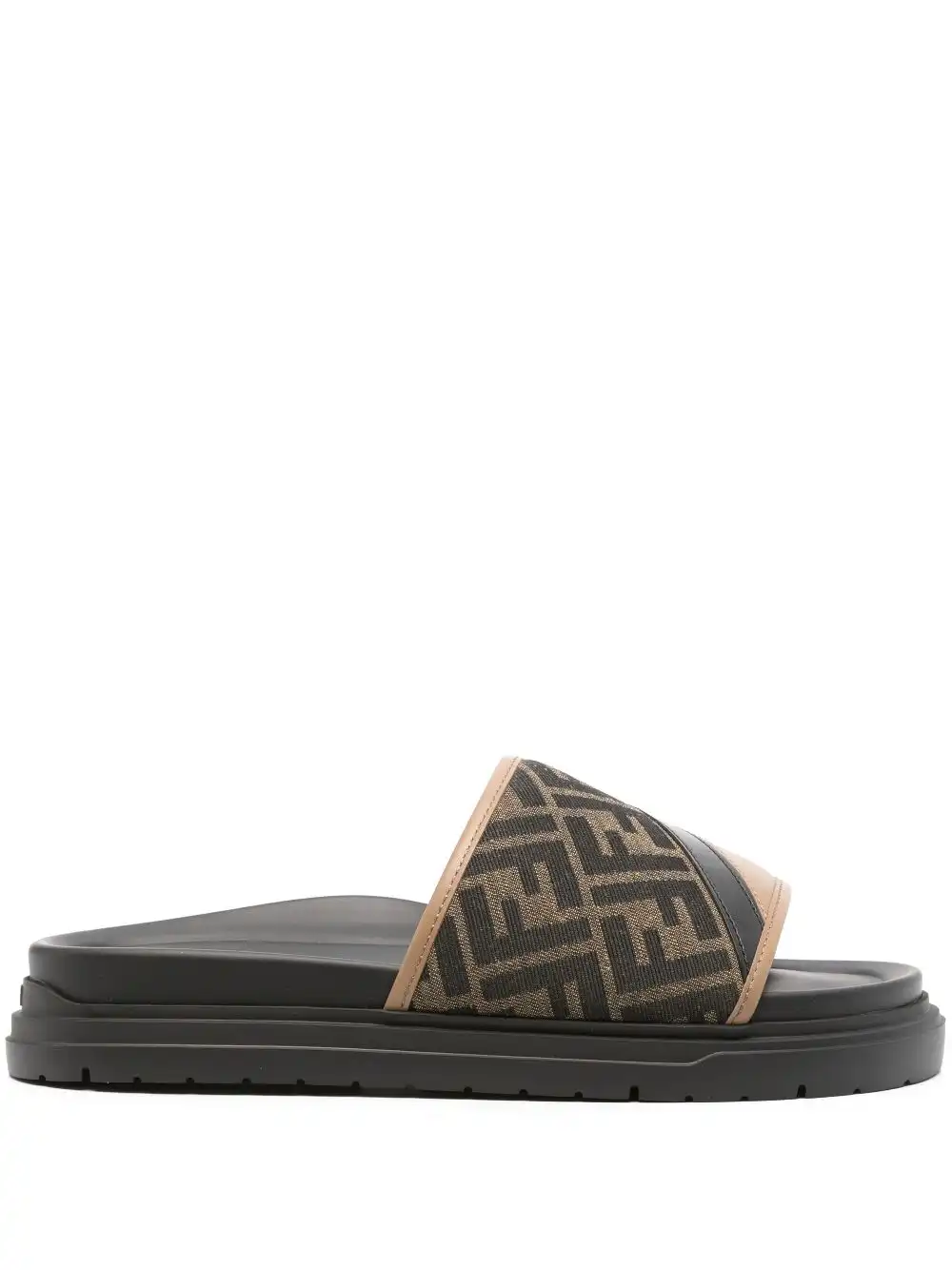 Cheap FENDI Diagonal padded slides