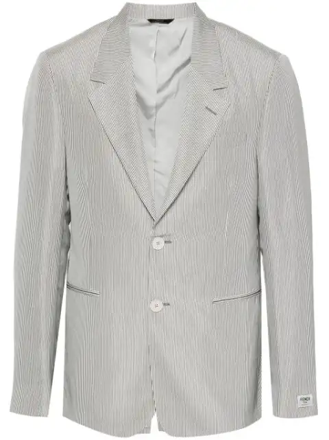 FENDI sigle-breasted striped blazer