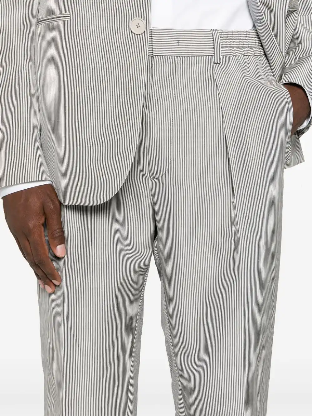 Cheap FENDI tapered-leg striped trousers