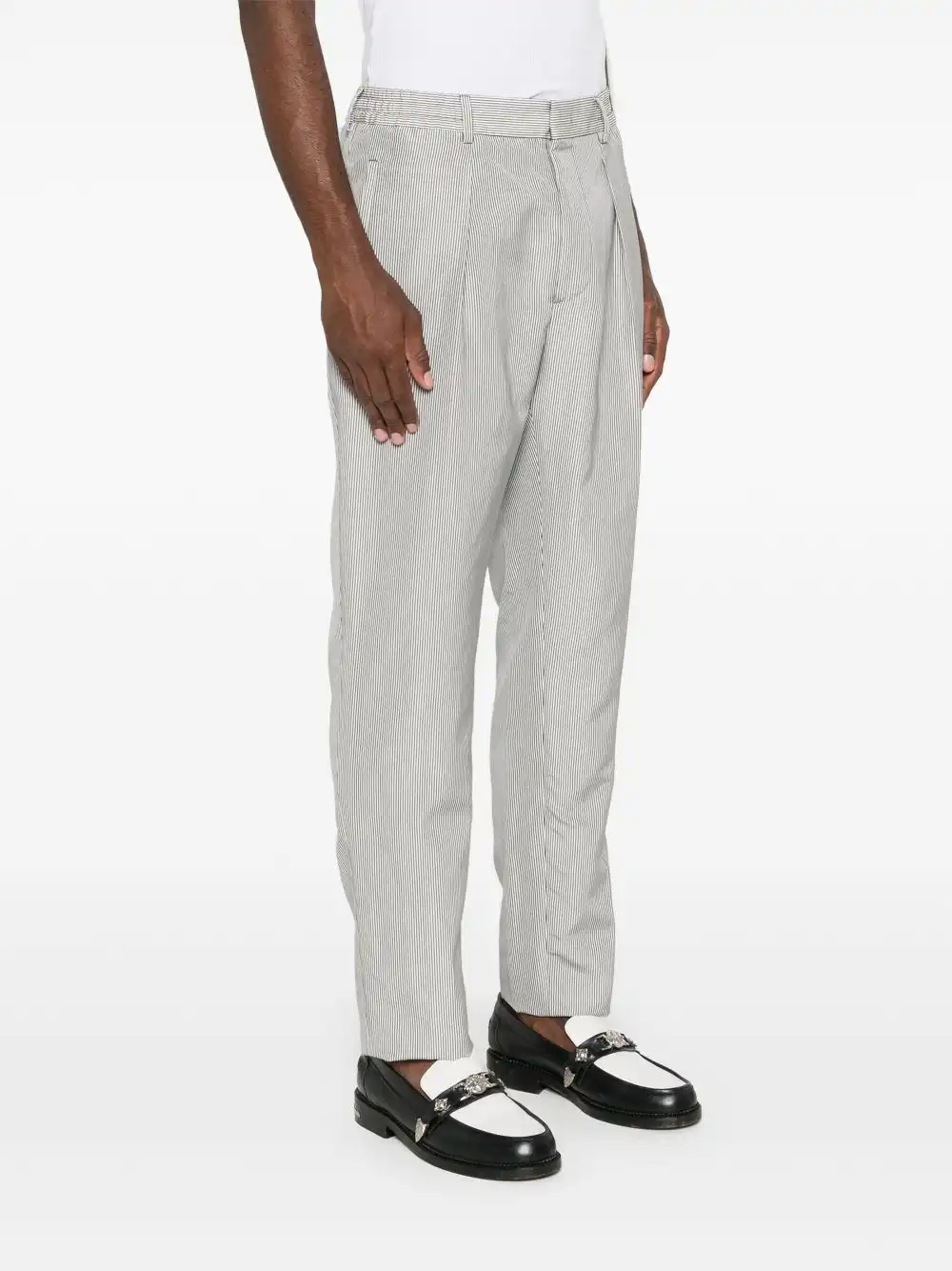 Cheap FENDI tapered-leg striped trousers