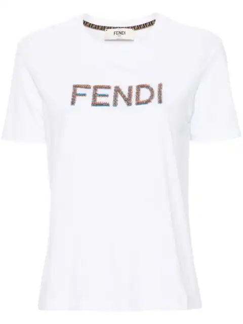 FENDI logo sequin-embellished T-shirt